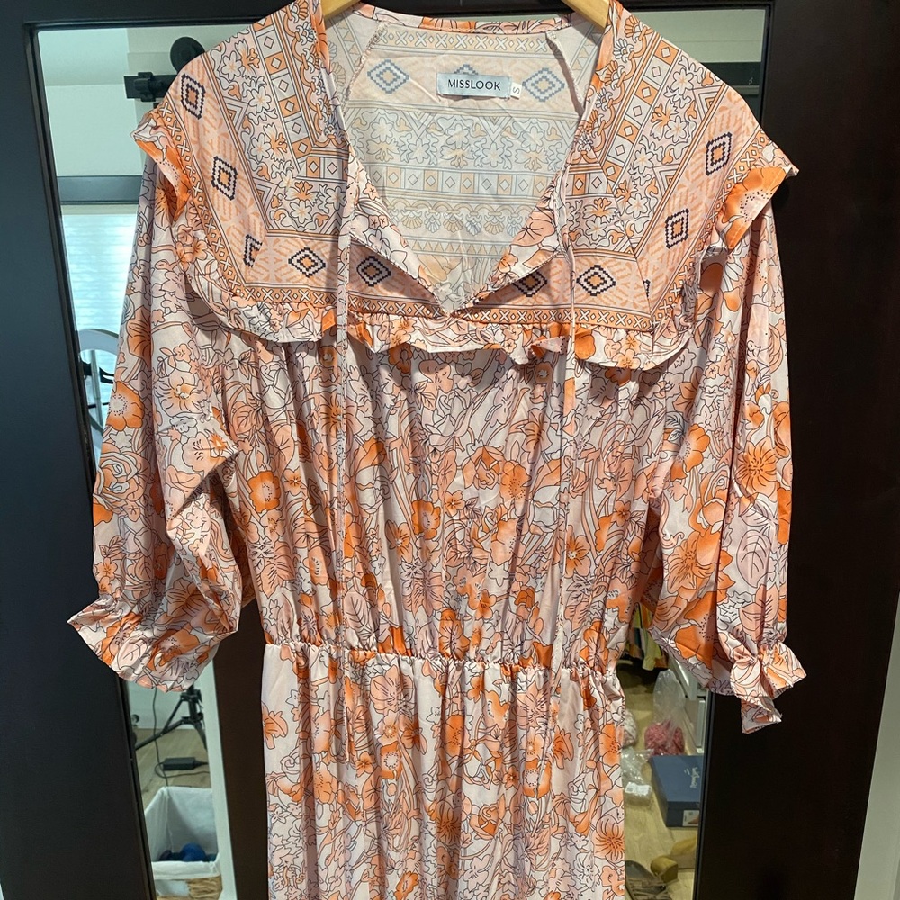 Boho style dress, lightweight, and flowy!